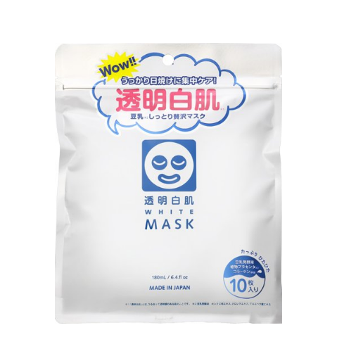 透明白肌面膜