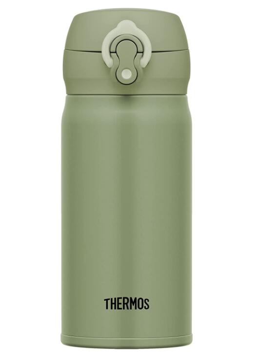 THERMOS膳魔师 不锈钢真空保温杯 0.35L JNL-355军绿色